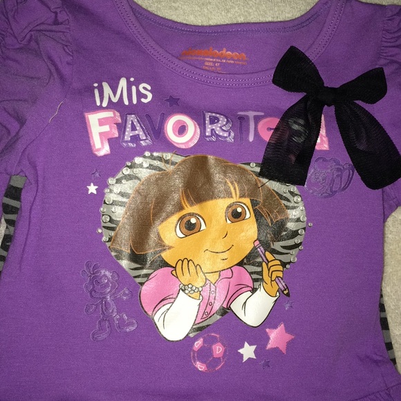 Girls Dora the Explorer 2pc set size 4t - Picture 4 of 5